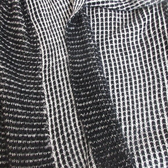 Princess Vera Wang Womens Cardigan Size Small Open Front Black White Knit Collar - Picture 7 of 7